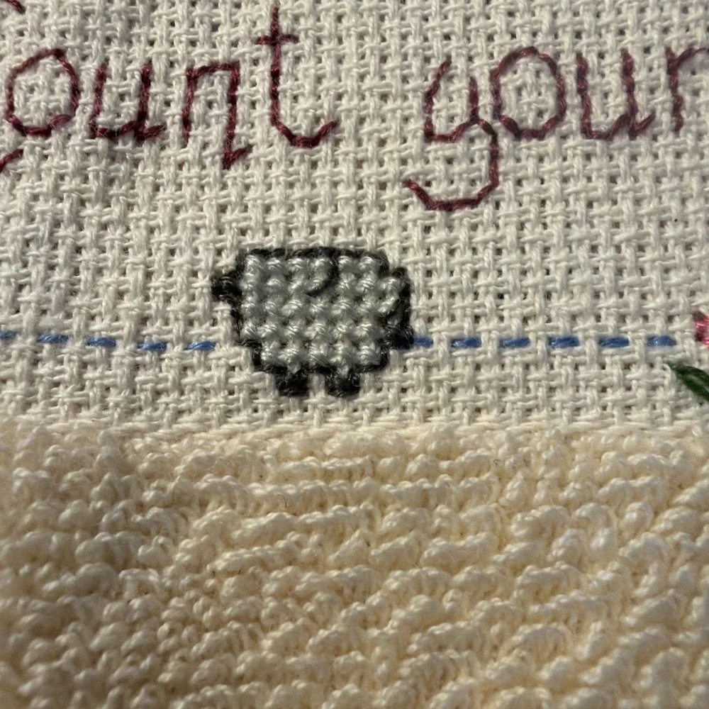 Handmade Cross Stitch Hand Towel 